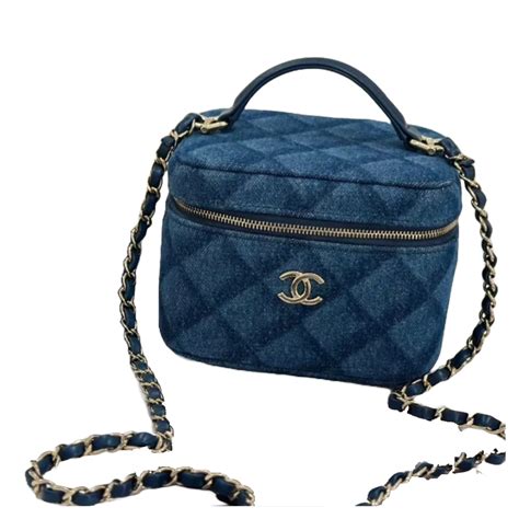 denim chanel vanity|chanel denim vanity bag.